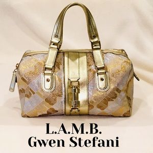 Gwen Stefani L.A.M.B. Gold Glam Metallic Bag